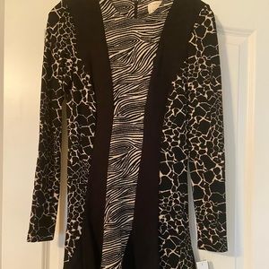 Animal print sweater dress